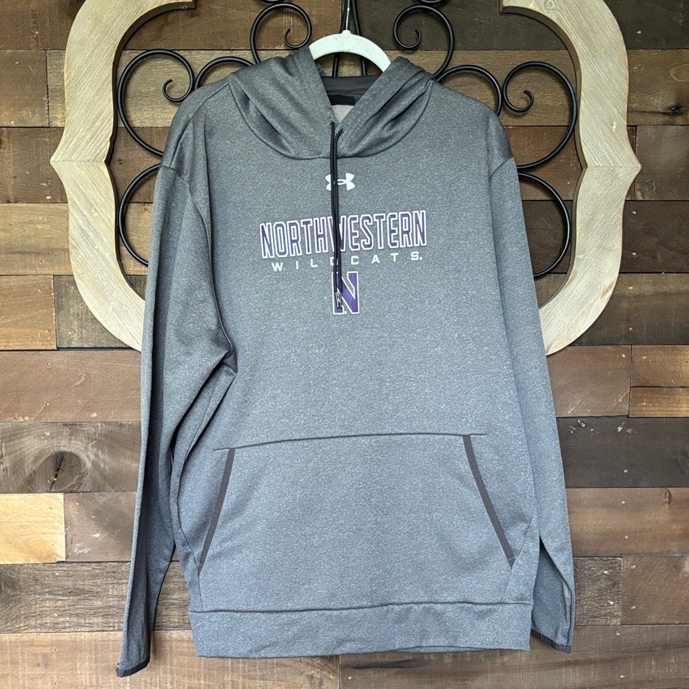 Under Armour Gray Northwestern Wildcats Pullover Hoodie
